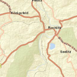 Rochlitz Street Map