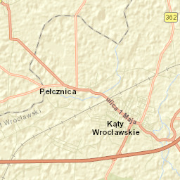 Kąty Wrocławskie Street Map
