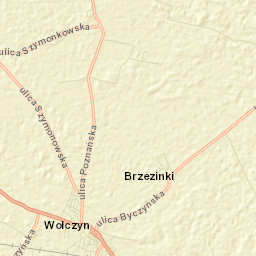 Wołczyn Street Map