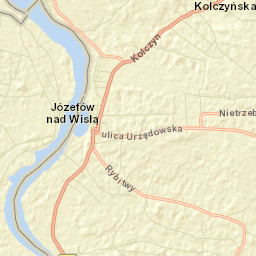 Józefów nad Wisłą Street Map