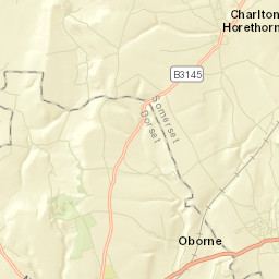 B3145, Sherborne, Somerset DT9, UK Street Map