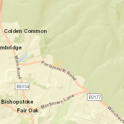 Colden Common Street Map