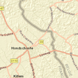Hondschoote Street Map