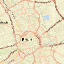 Erfurt Street Map