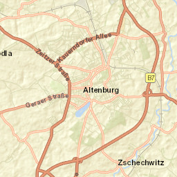 Altenburg Street Map