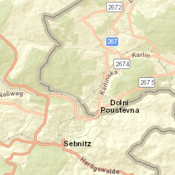 Dolní Poustevna Street Map