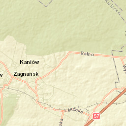 Kaniów Street Map