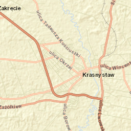 Powiat krasnostawski Street Map