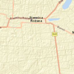 Siennica Różana Street Map