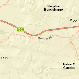 A303, Somerset, UK Street Map