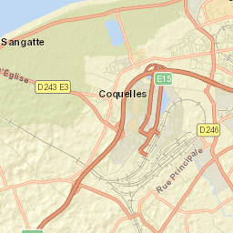 Coquelles Street Map