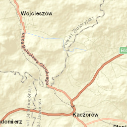 Wojcieszów Street Map