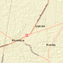 Kłomnice Street Map