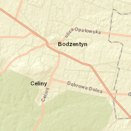 Bodzentyn Street Map