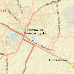 Ostrowiec Świętokrzyski Street Map