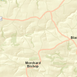 2 Exmoor View, Black Dog, Crediton, Devon Street Map