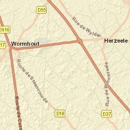 Wormhout Street Map