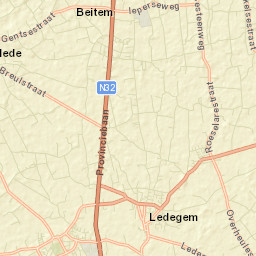Ledegem Street Map