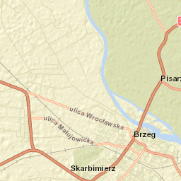 Brzeg Street Map