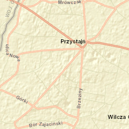 Przystajń Street Map