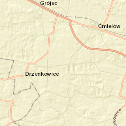 Ćmielów Street Map