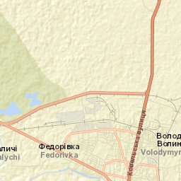 Volodymyr-Volynskyi Street Map