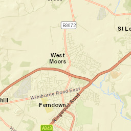 Ferndown Street Map