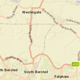 Westergate Street Map