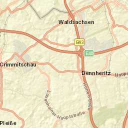 Meerane Street Map