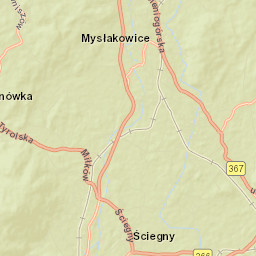 Mysłakowice Street Map