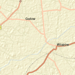 Wiązów Street Map
