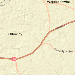 Wojciechowice Street Map