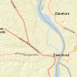 Zawichost Street Map