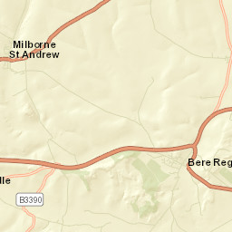 Milborne St Andrew Street Map