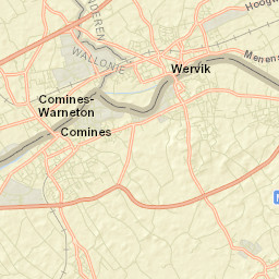 Wervik Street Map