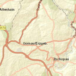 Gornau Street Map