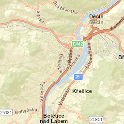 Děčín Street Map