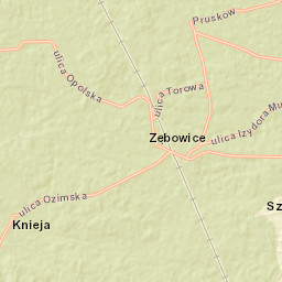 Zębowice Street Map