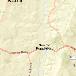 Newton Poppleford Street Map