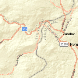 Žandov Street Map