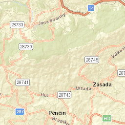 Pěnčín Street Map