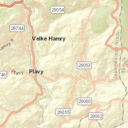 Velké Hamry Street Map
