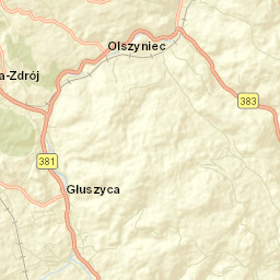 Głuszyca Street Map
