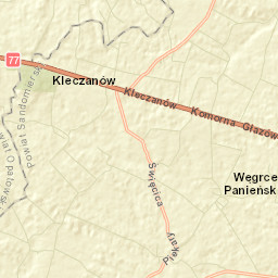 Powiat sandomierski Street Map