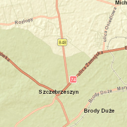 Szczebrzeszyn Street Map