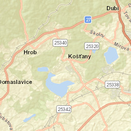 Košťany Street Map