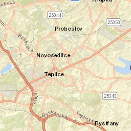 Proboštov Street Map