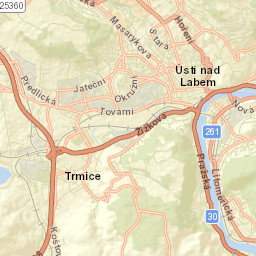 Okres Ústí nad Labem Street Map