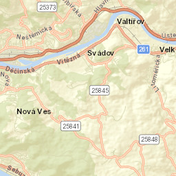 Velké Březno Street Map
