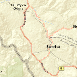 Głuszyca Górna Street Map